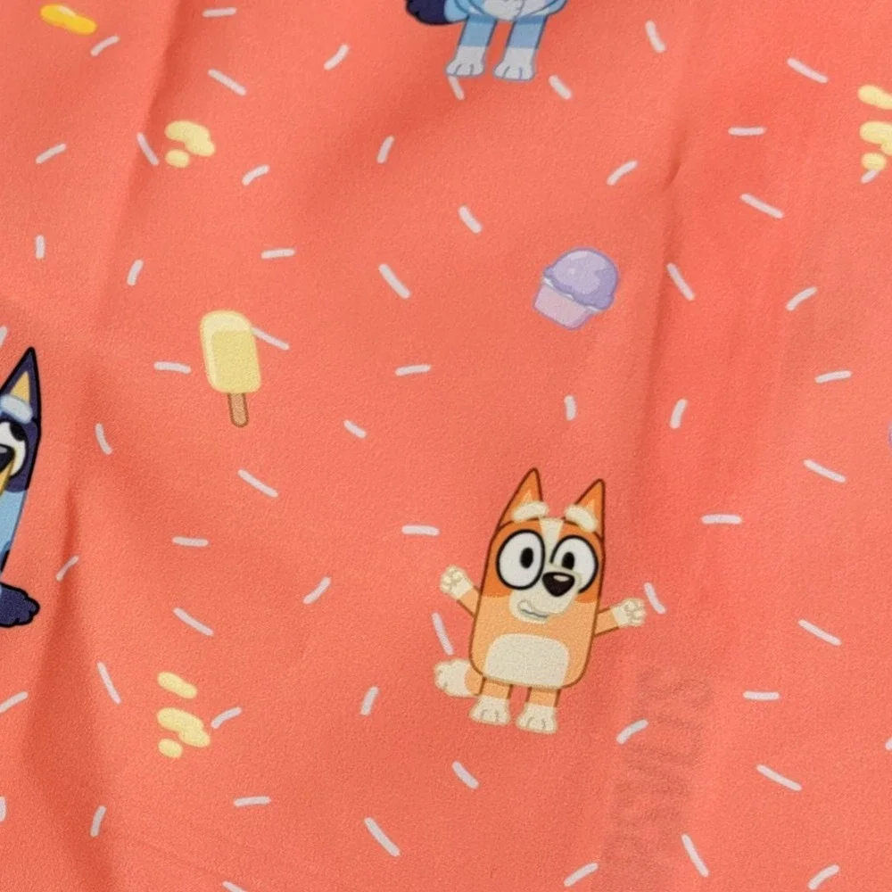RSVLTS Bluey Shirt 5 Years Button‎ Up Orange Dont Let It Melt Ice Cream New